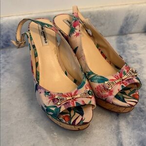 Karl lagerfeld floral sandals